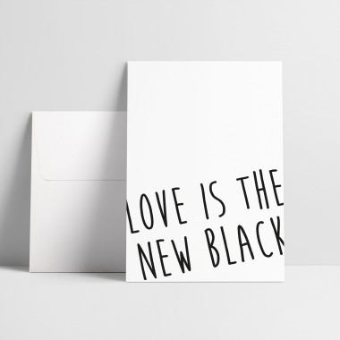 Love is the new black – Grußkarte "Scribble"