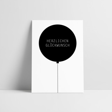 Love is the new black - Postkarte "Herzlichen Glückwunsch"