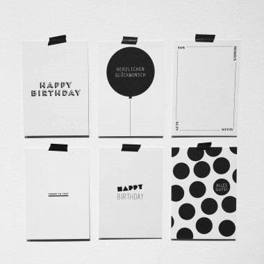 Love is the new black – Postkarten-Set "Cheers"