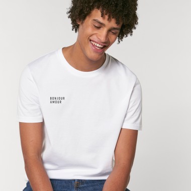 Love is the new black — Bonjour / Unisex T-Shirt mit Print