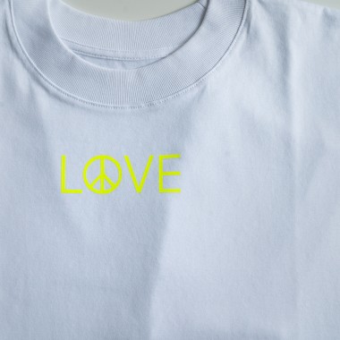 t-shirt LOVE AND PEACE white- PULS good stuff