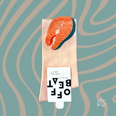 Pop-out Lachs Socken von Offbeat