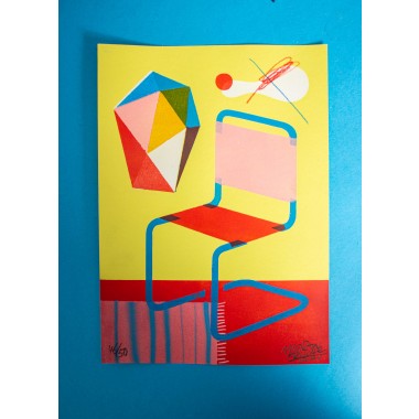 Martin Krusche, Schablonendruck »Lehnstuhl«, 21x29,7cm