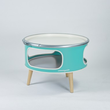 Lockengelöt Betty Ölfass-Couchtisch