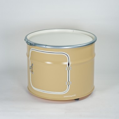 Lockengelöt - Bob mit Tür - Couchtisch aus Hamburger Ölfässern