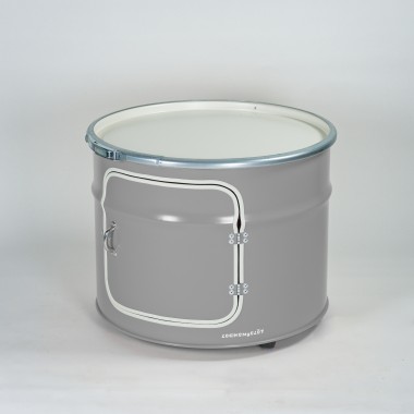 Lockengelöt - Bob mit Tür - Couchtisch aus Hamburger Ölfässern