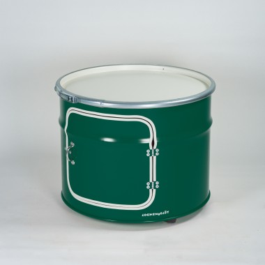 Lockengelöt - Bob mit Tür - Couchtisch aus Hamburger Ölfässern