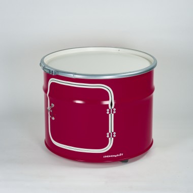 Lockengelöt - Bob mit Tür - Couchtisch aus Hamburger Ölfässern