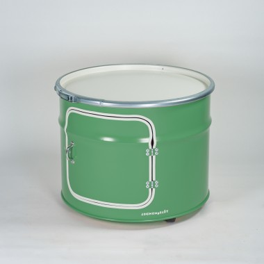 Lockengelöt - Bob mit Tür - Couchtisch aus Hamburger Ölfässern