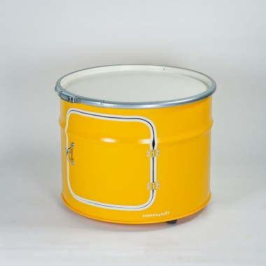 Lockengelöt - Bob mit Tür - Couchtisch aus Hamburger Ölfässern