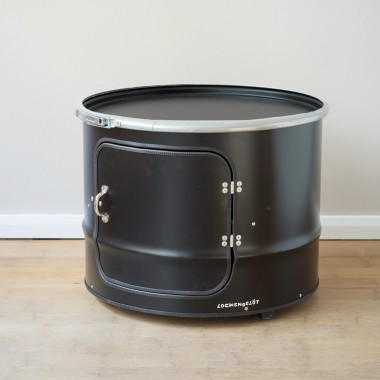 Lockengelöt - Bob mit Tür - Couchtisch aus Hamburger Ölfässern