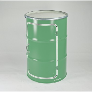 Lockengelöt Hifi-Schränk, der Media-Schrank aus einem Ölfass