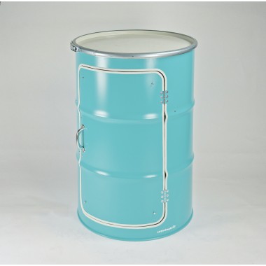 Lockengelöt Hifi-Schränk, der Media-Schrank aus einem Ölfass