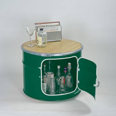 Lockengelöt - Bob mit Tür als Bar - 1/2 Hamburger Ölfass