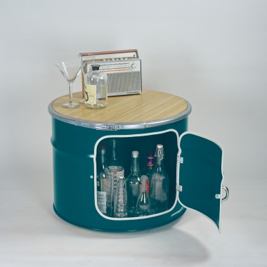 Lockengelöt - Bob mit Tür als Bar - 1/2 Hamburger Ölfass