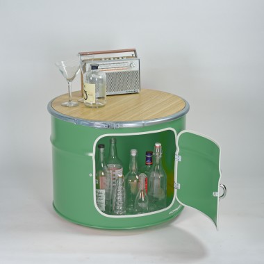 Lockengelöt - Bob mit Tür als Bar - 1/2 Hamburger Ölfass