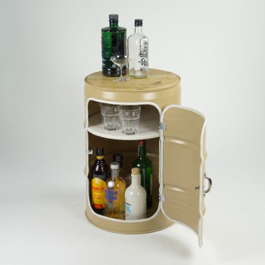 Lockengelöt - Minibar mit Tür - aus Hamburger Ölfässern