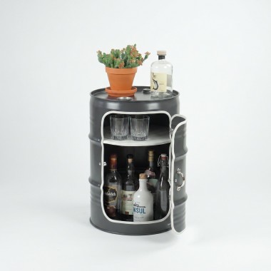 Lockengelöt - Minibar mit Tür - aus Hamburger Ölfässern