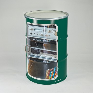 Lockengelöt - Hifi-Schränk aus einem Hamburger Ölfass