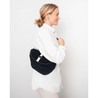 MULINU - Bauchtasche | Hipbag HENNES Breitcord Schwarz