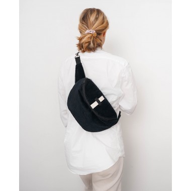 MULINU - Bauchtasche | Hipbag HENNES Breitcord Schwarz