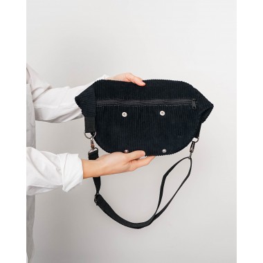 MULINU - Bauchtasche | Hipbag HENNES Breitcord Schwarz