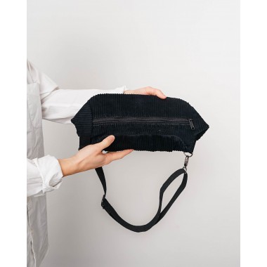 MULINU - Bauchtasche | Hipbag HENNES Breitcord Schwarz