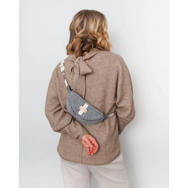 MULINU - Bauchtasche | Hipbag HENNES Breitcord Grau