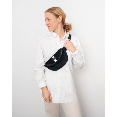 MULINU - Bauchtasche | Hipbag HENNES Breitcord Schwarz