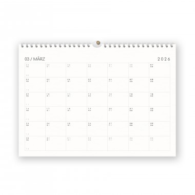 Kalender 2026 mit Aufklebern A4/A3 - SANS.