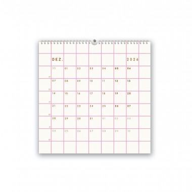 Kalender 2026, rose - SANS.