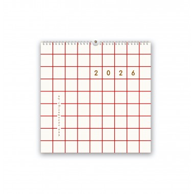 Wandkalender 2026,kariert - SANS.