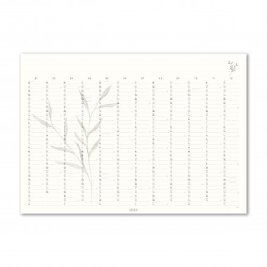 Jahresplaner 2026, Wandkalender,  Posterkalender, Jahresübersicht - SANS.