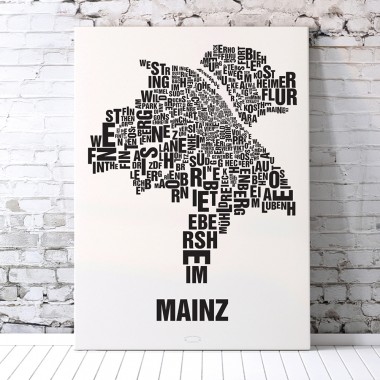Buchstabenort Mainz Poster Typografie Siebdruck