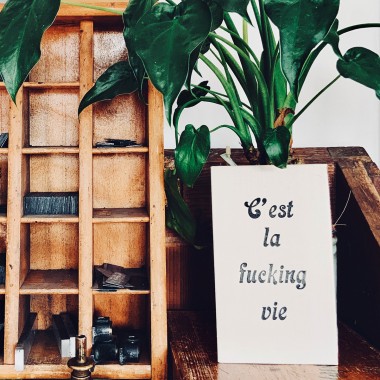 C'est la fucking vie
Letterpress von papelami
