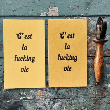 C'est la fucking vie
Letterpress von papelami