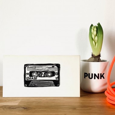 Retro - Musikkassette - Tape - K7
Linoldruck von papelami