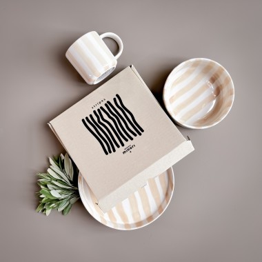 Magazin Minori - Teller Stripes - boho beige