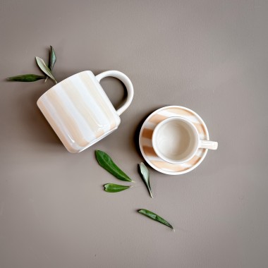 Magazin Minori - Becher Stripes - boho beige