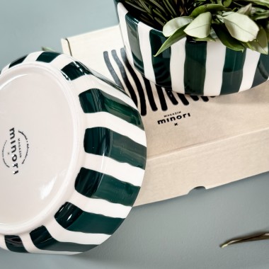 Magazin Minori - Becher Stripes - gentle green