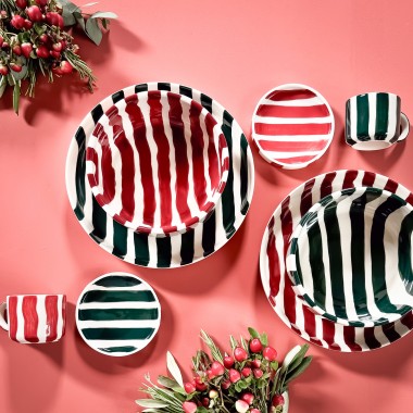 Magazin Minori - Teller Stripes - tramonto red