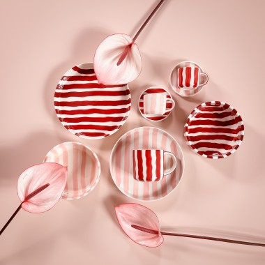 Magazin Minori - Teller Stripes - tramonto red