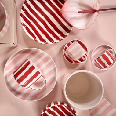 Magazin Minori - Teller Stripes - tramonto red