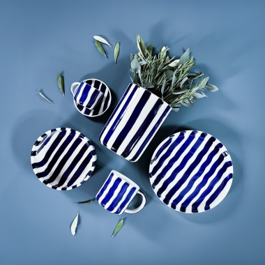 Magazin Minori - Becher Stripes - mare blue