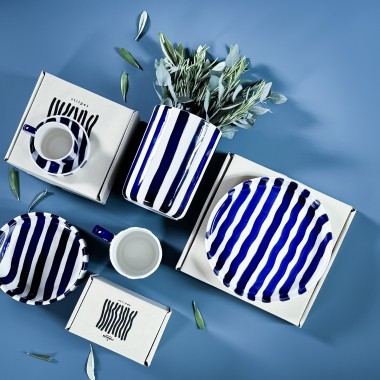 Magazin Minori - Becher Stripes - mare blue