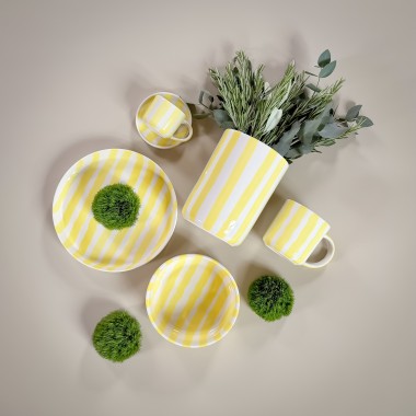 Magazin Minori - Espresso Stripes - spiaggia yellow (2er Set - 4 Teile)