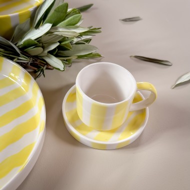 Magazin Minori - Espresso Stripes - spiaggia yellow (2er Set - 4 Teile)