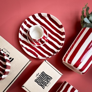 Magazin Minori - Teller Stripes - tramonto red