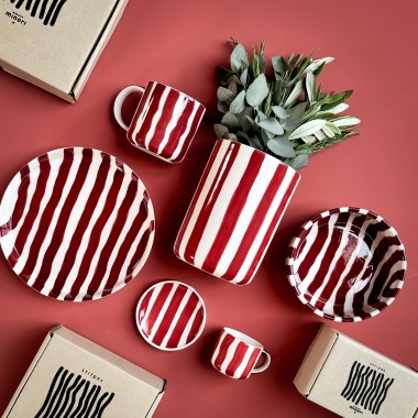 Magazin Minori - Teller Stripes - tramonto red