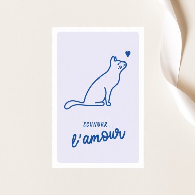 Minikarte „Schnurr… l´amour“ – Liebe & Katze